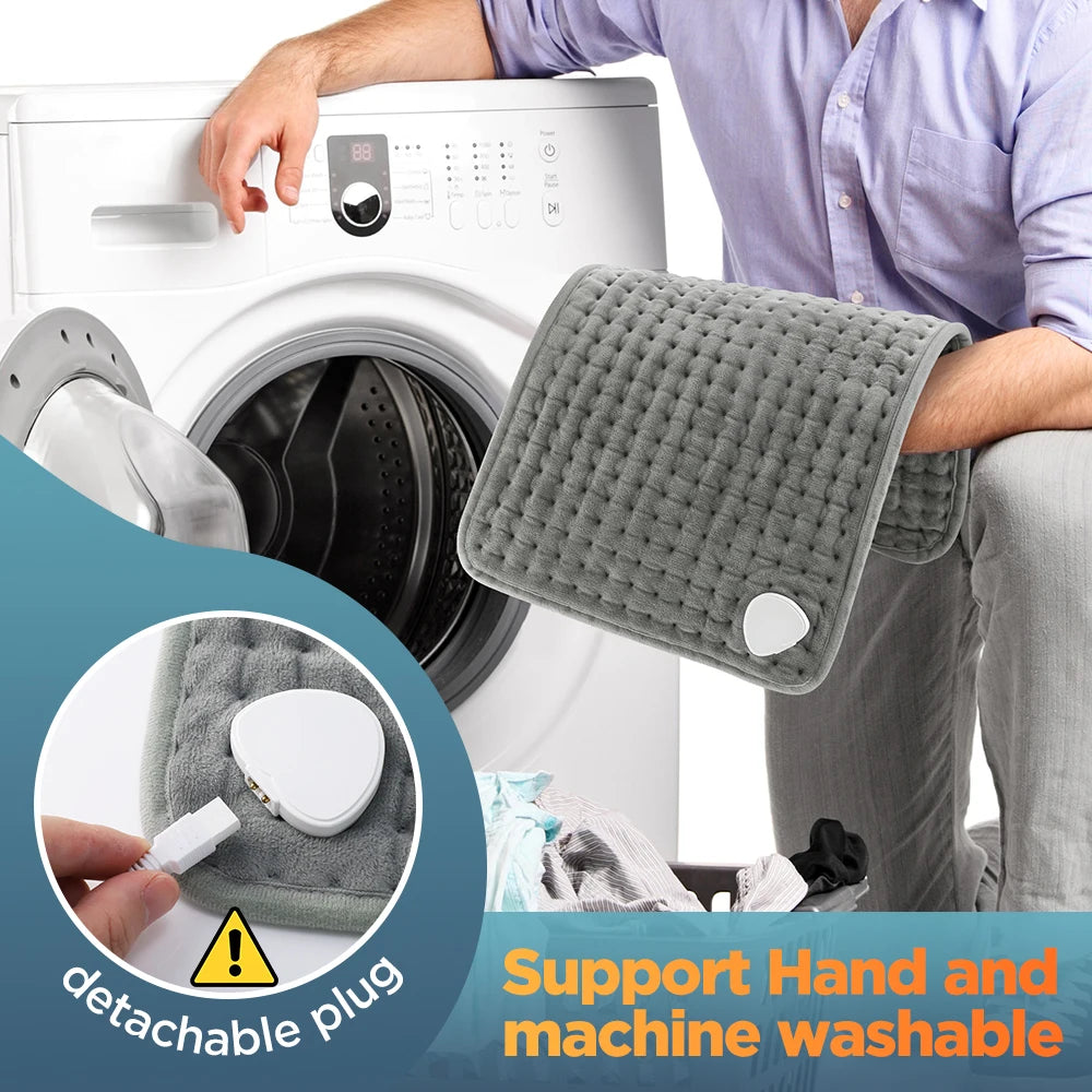 Electric heating pad (30x60cm) with 9-level fast heat.