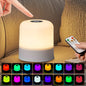 RGB Touch Lamp: Rechargeable, Remote, Portable.