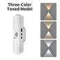 Dual-Head RGB Motion Sensor Wall Lamp: Rechargeable, Magnetic.