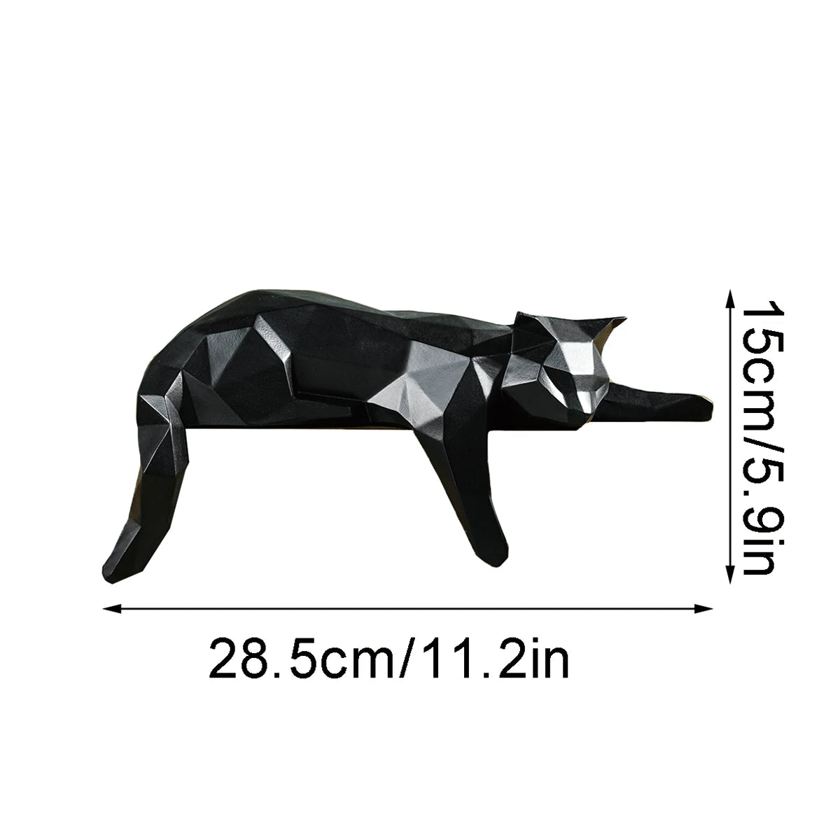 White & Black Cat Statue