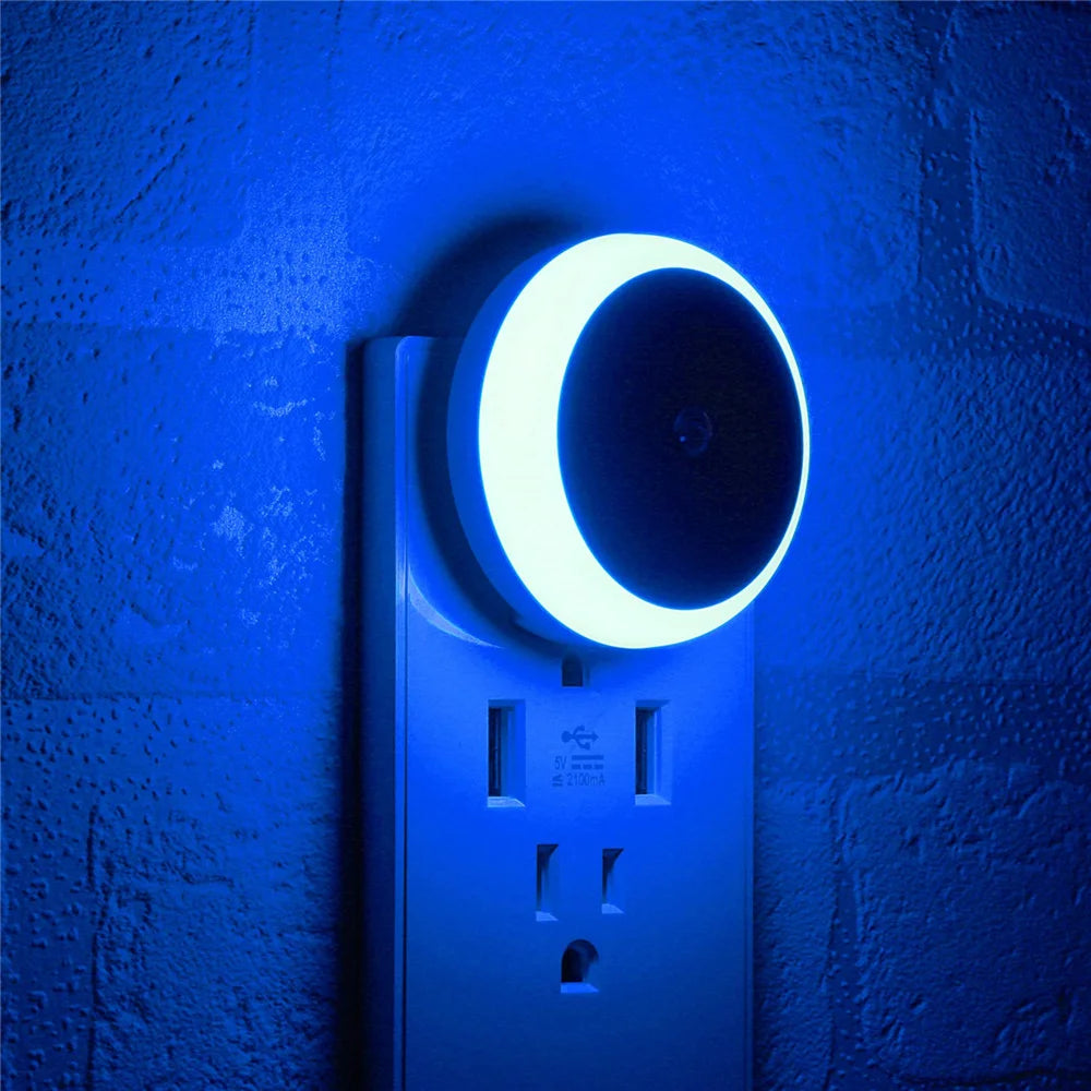 Plug-in LED Night Light: Dusk-to-Dawn Auto Sensor, Dimming.