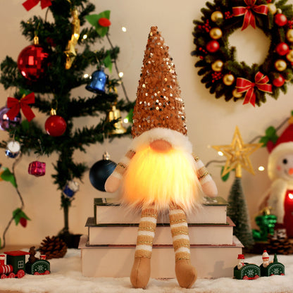 Glowing Gnome Christmas Faceless Doll