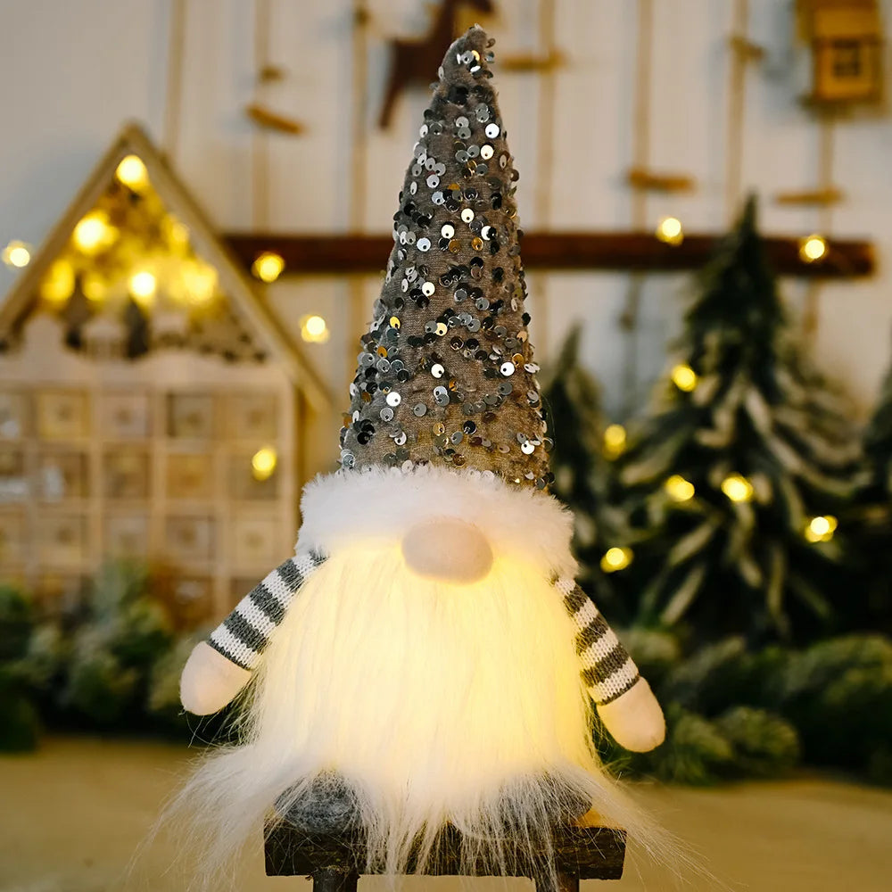 Glowing Gnome Christmas Faceless Doll