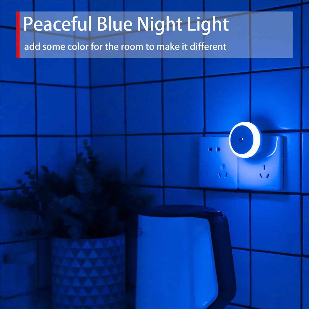 Plug-in LED Night Light: Dusk-to-Dawn Auto Sensor, Dimming.