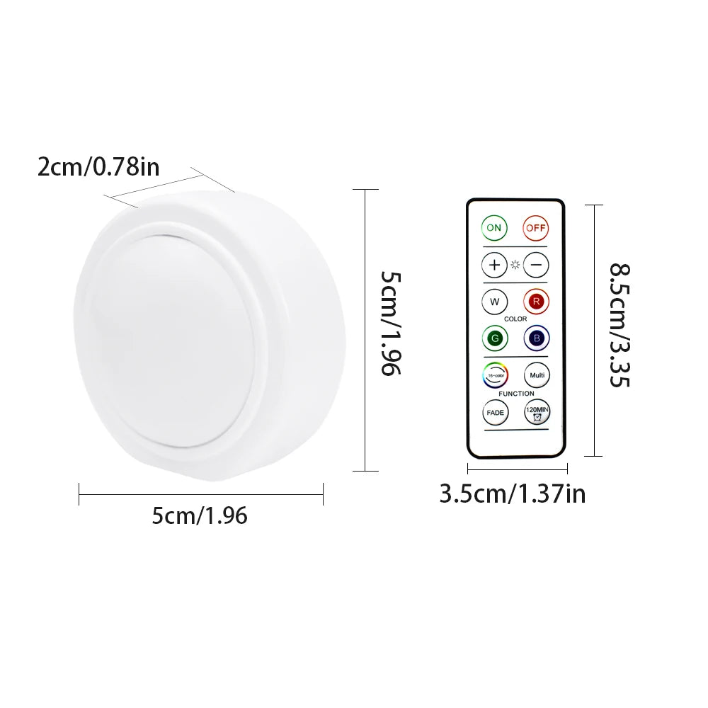 RGB 16-Color USB LED Light Dimmable · Remote