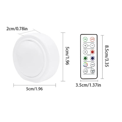 RGB 16-Color USB LED Light Dimmable · Remote
