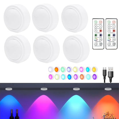 RGB 16-Color USB LED Light Dimmable · Remote