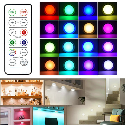 RGB 16-Color USB LED Light Dimmable · Remote
