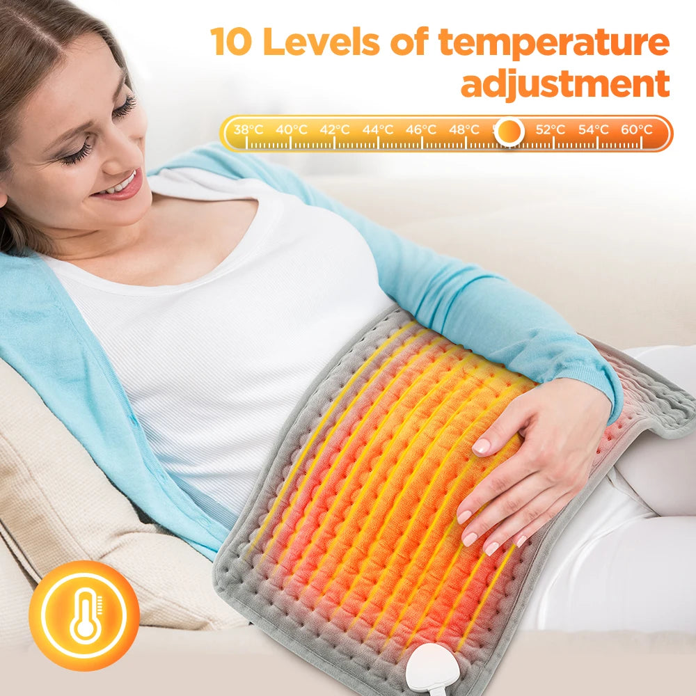 Electric heating pad (30x60cm) with 9-level fast heat.