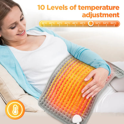 Electric heating pad (30x60cm) with 9-level fast heat.